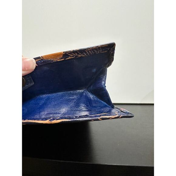 Genuine Leather Leopard Clutch Bag Purse Made in India 14"x8.5"x2.5" - Picture 13 of 16